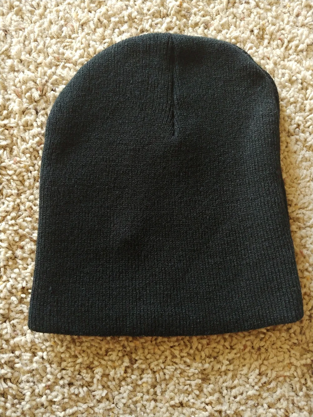 Sporto Black Knit Beanie with Colorful Skull Embroidery